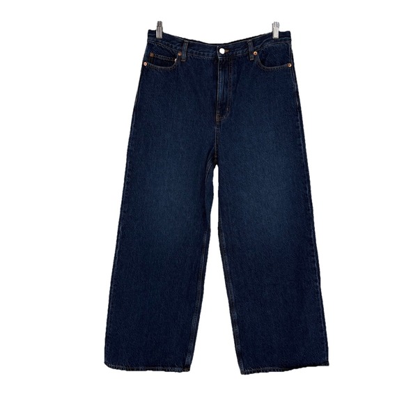 Goop G Label Womens Wide Leg Dark Wash Jeans‎ 29 100% Cotton Capsule Minimal